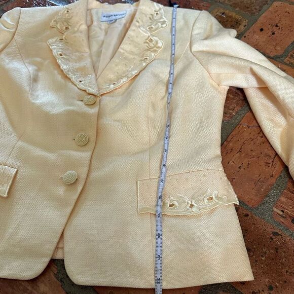 John Meyer of Norwich Yellow Set Skirt Blazer - Picture 8 of 13